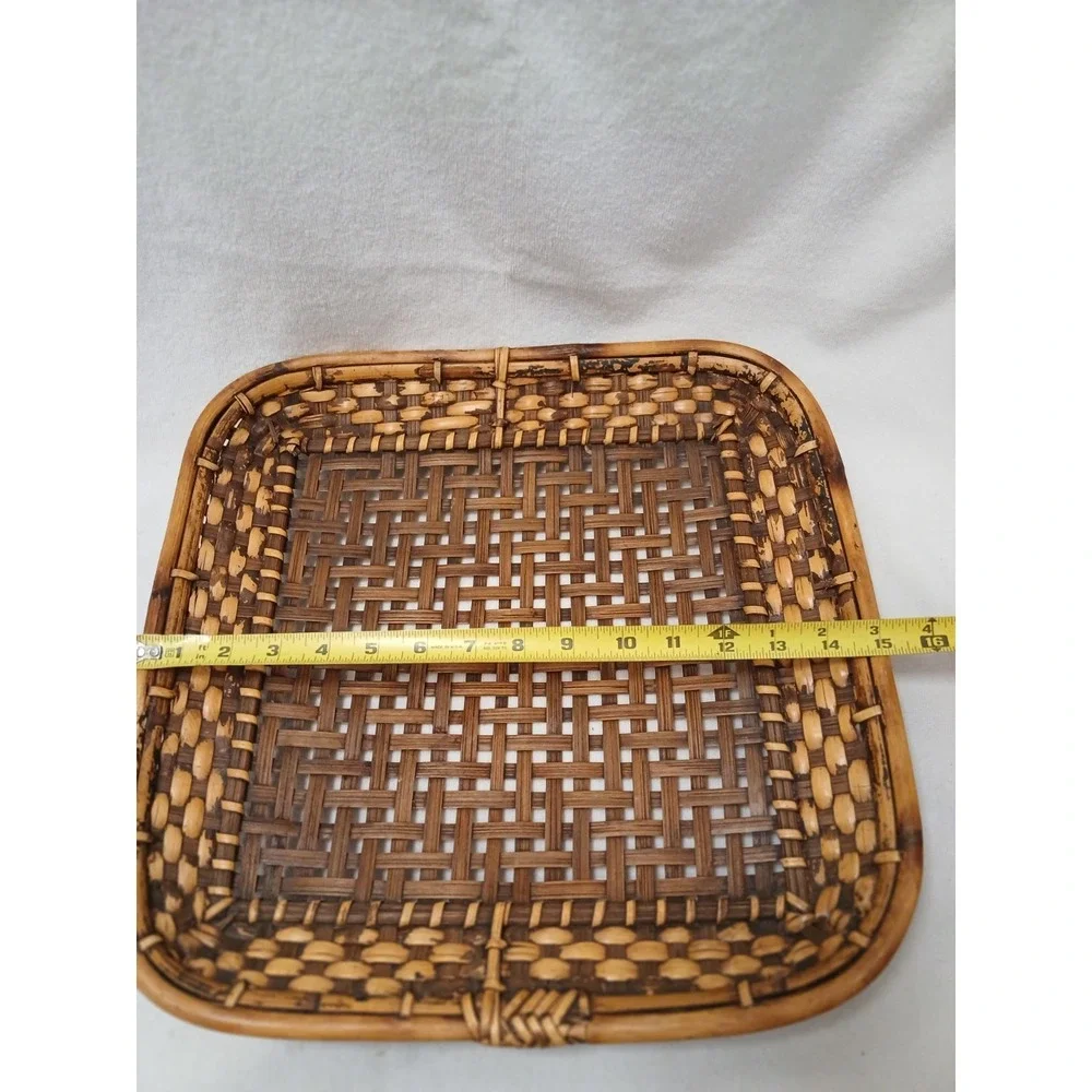 Mid-Century Philippine Basket Vegetable Tray Serving 15